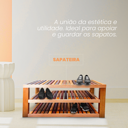 Sapateira de Madeira Maciça (demolição) 12 Pares: Linda, Durável, Funcional e Design Exclusivo - 5