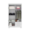 Ver imagem 5 de Guarda-Roupa Solteiro 4 Portas 2 Gavetas e Cômoda Sapateira 4 Gavetas Itapema Branco