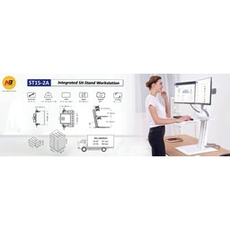 Estação de Trabalho St15-2a P/ 2 Monitores 19" a 27" - Elg - 8