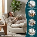 Ver imagem 5 de Kit 2 Poltronas com Leve Balanço Bouclé Premium de Luxo Balance para Sala Quarto Área de Leitura Con