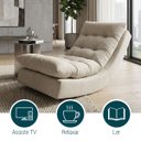 Ver imagem 6 de Kit 2 Poltronas com Leve Balanço Bouclé Premium de Luxo Balance para Sala Quarto Área de Leitura Con