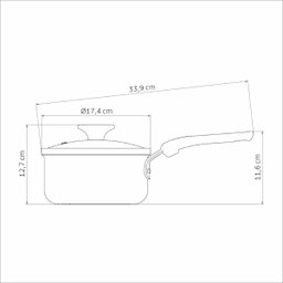Panela Tramontina Tunis em Alumínio 16 Cm 1,35 L Cerâmico Rosa Trufado - 3
