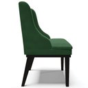Ver mais imagens de Kit 2 Cadeiras Decorativas Sala de Jantar Base Fixa de Madeira Firenze Veludo Verde/Preto G19 - Gran