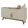 Aparador Buffet com 4 Portas e 1 Gaveta Retrô 136cm Multimóveis Cr50102 Off White Cinamomo - 2