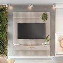 Ver imagem 2 de Painel Ripado Riso 182X218cm com Nicho para TV até 65":Off/Cinamomo