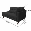 Ver imagem 6 de Divã Recamier Psicologia Troya 140 Cm Suede Amarelo - Fm