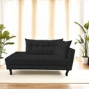 Ver imagem 2 de Divã Recamier Psicologia Troya 140 Cm Suede Amarelo - Fm