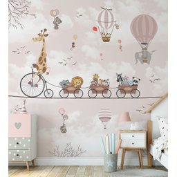 Papel De Parede Safari Animais Quarto De Bebê Infantil M² PP01R - 3