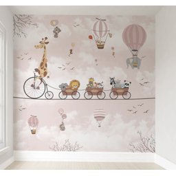 Papel De Parede Safari Animais Quarto De Bebê Infantil M² PP01R - 5