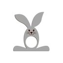 Ver imagem 1 de Porta Guardanapo Coelho com Carinha 9cmx9,8cm Kit 4 Peças - Cria Arte Laser Cinza