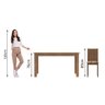 Conjunto Sala de Jantar Rosie Madesa Mesa Tampo de Madeira com 4 Cadeiras Rustic/Floral Bege Marrom  - 8
