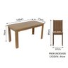 Conjunto Sala de Jantar Rosie Madesa Mesa Tampo de Madeira com 4 Cadeiras Rustic/Floral Bege Marrom  - 3