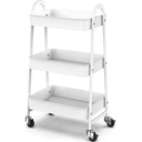 Ver imagem 1 de Carrinho Organizador Multiuso 3 Prateleiras Metal Branco