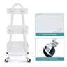 Carrinho Organizador Multiuso 3 Prateleiras Metal Branco - 2