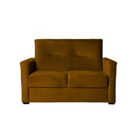 Sofá 2 Lugares Pequeno Alice e Porta Controle Herreiro Cores Cor:cobre