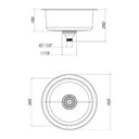 Ver imagem 3 de Cuba Deca Facile 40x40 Cc.610.40.red.inx Redonda Inox Escovado