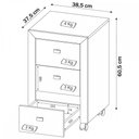 Ver imagem 4 de Conjunto Home Office 3 Peças com 1 Mesa em L, 1 Gaveteiro e 1 Estante para Livros Preto - Pnr Móveis
