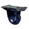 Conjunto Rodas Rodinha Black Giratórias Borracha 2C/ Trava + 2 Fixa - 2