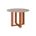 Ver imagem 1 de Mesa de Sala Jantar Flora C-tampo com Vidro 109x109cm Cinamomo Off White
