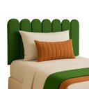 Ver imagem 4 de Cabeceira Nuvem Casal Facil Instalação 7 Placas 45cm Suede:verde