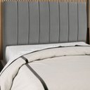 Ver imagem 2 de Cabeceira Casal 140cm Allia Suede Cinza Rm