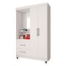 Cômoda 8050 e Guarda Roupa Solteiro Cap2322 Branco - Araplac - 3