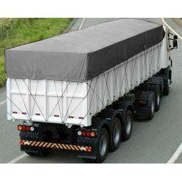 Lona CK600 3,5x1,5m Cinza em Pvc Com Ilhós em Latão Para Caminhão e Transporte Carga 650gr/m² - 1