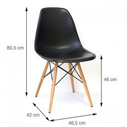 Cadeira com Base de Madeira Dkr  - 5