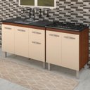Ver imagem 2 de Balcao Pia 120cm e Cooktop 5 Bocas Savana Off White Mobbs