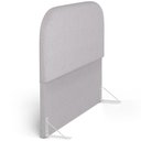 Ver imagem 2 de Cabeceira Cama Box King 195cm Lanna com Puff Recamier Doha W01 Linho Cinza - Lyam Decor