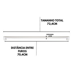 Kit 3 Puxador 704mm Alumínio Armário Móveis Cômoda Roupeiro - 2
