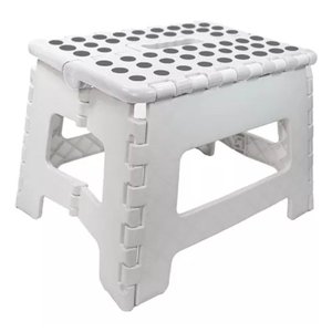 Banqueta Multiuso Retrátil Branca Suporta 150kg