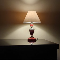 Abajur Clássico Trinity Quarto Sala Luminária Decoração – Vermelho Málaga Cúpula Branca - 6