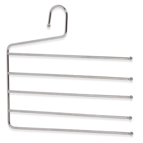 Cabide para Calça Reforçado - Aço Cromado - 5 Lugares