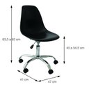 Ver imagem 3 de Cadeira Escritório Eames Giratória com Rodízio Dkr