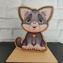 Ver imagem 6 de Quebra Cabeça Método Montessori Brincadeira com Aprendizado 9 Peças Gato Nível Fácil