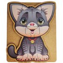 Ver imagem 1 de Quebra Cabeça Método Montessori Brincadeira com Aprendizado 9 Peças Gato Nível Fácil