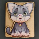 Ver imagem 4 de Quebra Cabeça Método Montessori Brincadeira com Aprendizado 9 Peças Gato Nível Fácil
