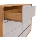 Ver imagem 4 de Comoda 8 Gavetas Loop - Lopas Amendoa Clean/Off White
