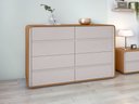 Ver imagem 7 de Comoda 8 Gavetas Loop - Lopas Amendoa Clean/Off White