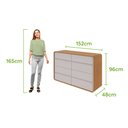 Ver imagem 3 de Comoda 8 Gavetas Loop - Lopas Amendoa Clean/Off White