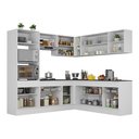 Ver imagem 6 de Armário de Cozinha Completa de Canto com Rodapé Veneza Multimóveis MP2080.964 Branco/Preto