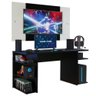 Mesa Gamer e Painel TV até 58 Polegadas Preto Branco Madesa - 1