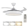 Ventilador Lampada de Teto Led 3 em 1 Grande Retratil Controle Remoto Ajustavel Casa Trabalho Sala Q - 3