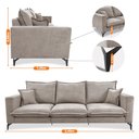 Ver imagem 3 de Sofá 3 Lugares Modular Boma 2,40m Boucle Bege Claro Sofá Inbox