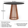 Conjunto Mesa de Jantar Redonda Talia Amadeirada Preta 100cm com 4 Cadeiras Estofadas Marcela - - 5