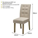 Ver imagem 4 de Conjunto Com 2 Cadeiras De Jantar Multimóveis Cr50040 Bege Bege