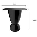 Ver imagem 2 de Mesa Lateral Apoio Argo Im In Redonda Polipropileno 60cm Preto Im In Home