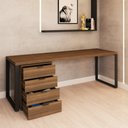 Ver imagem 3 de Conjunto Home Office Mesa Diretor 190 Cm e Gaveteiro Munique - Kappesberg