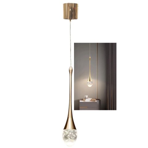 Lustre Pendente Led 3 em 1 Cristal Gota Moderno Iluminaçao Casa Sala Recepçao Quarto Luxo Ambiente C